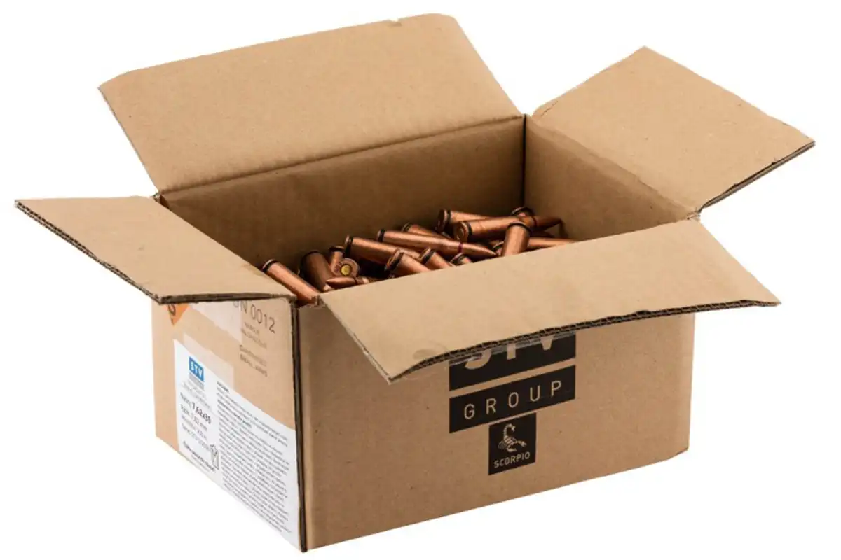 BOITE 500 MUNITIONS STV SCORPIO 7.62X39 FMJ 123GR