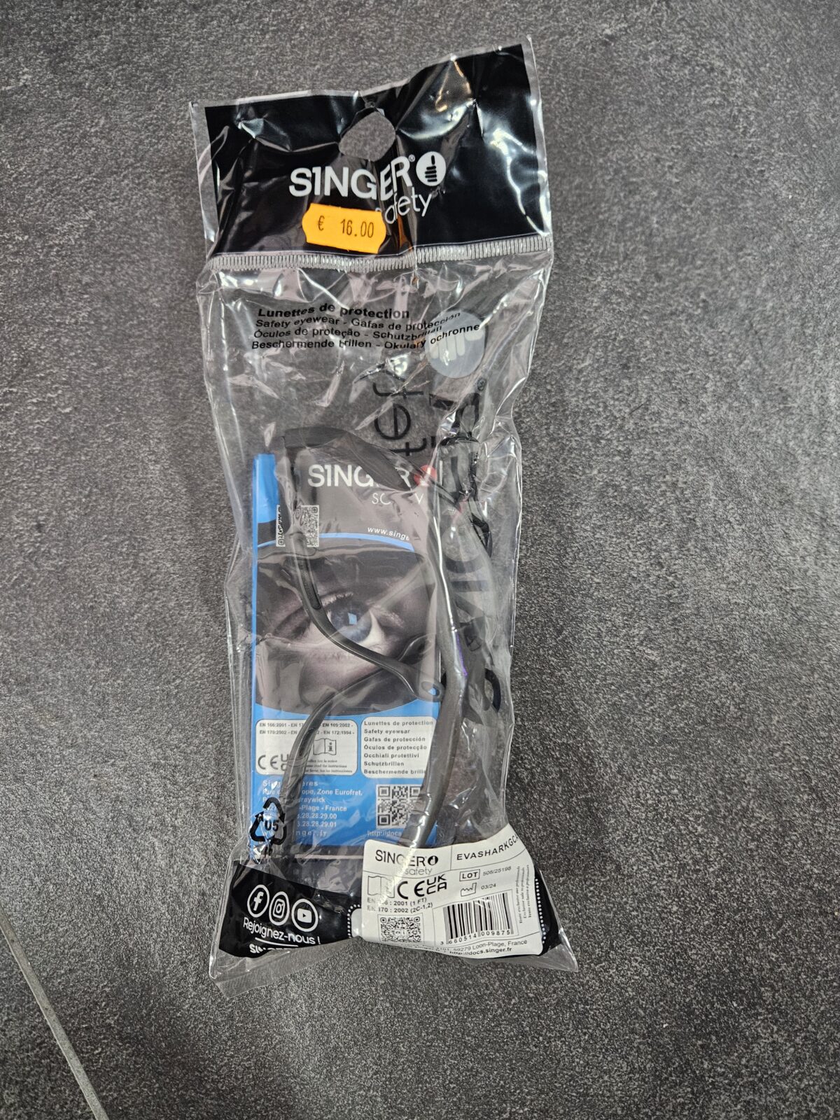 LUNETTE SINGER INCOLORE NOIR – Image 2