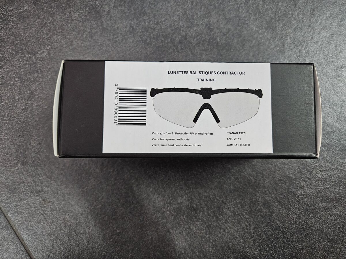 LUNETTE BALISTIC CONTRACTOR TRAINNING 3 VERRES