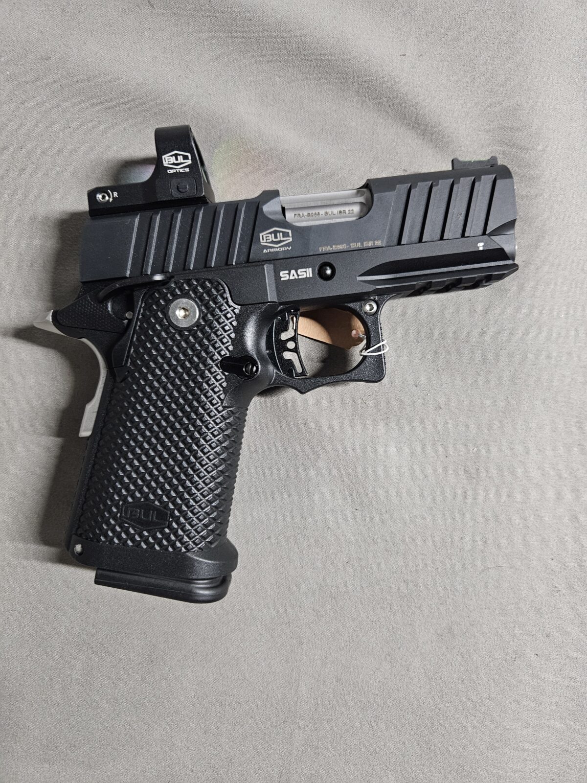 PISTOLET BUL SAS II ULTRA LIGHT 3.25P NOIR 9X19 PACK – Image 5