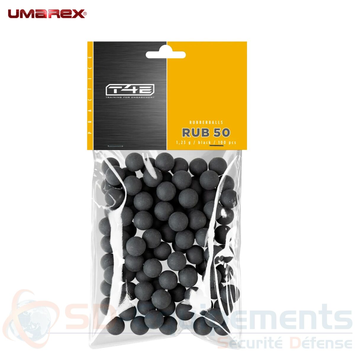 BILLES CAOUTCHOUC NOYAU ACIER CAL 50X100
