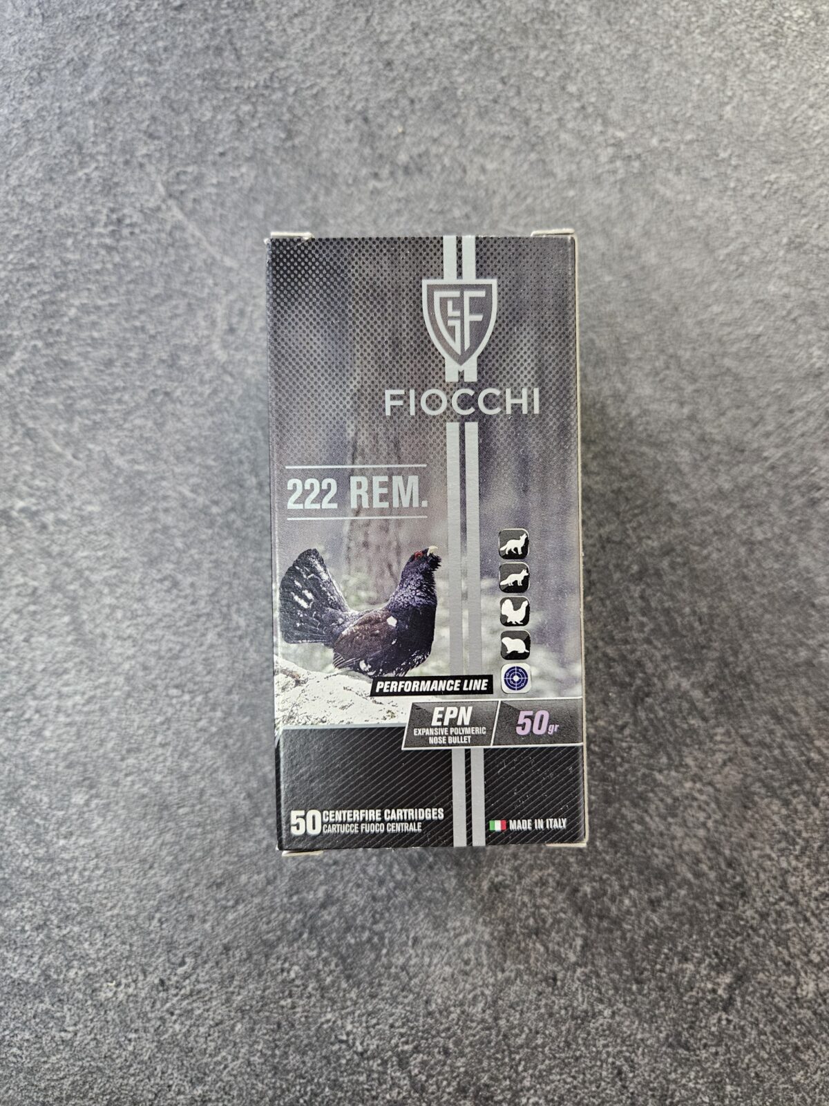 CARTOUCHE FIOCCHI 222REM HUNTING 3.24G/50