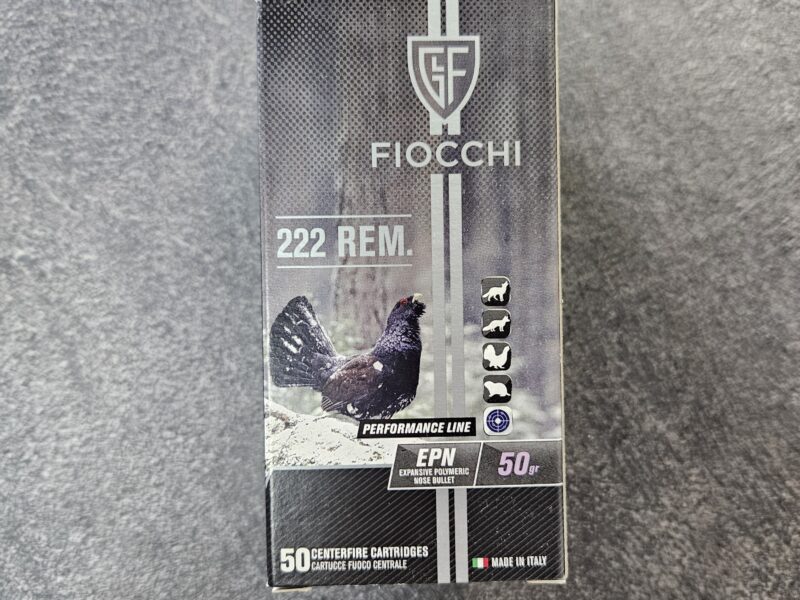 CARTOUCHE FIOCCHI 222REM HUNTING 3.24G/50