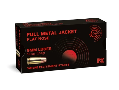 CARTOUCHE GECO 9MM LUGER FMJ 10.0G/150GR SUBSO