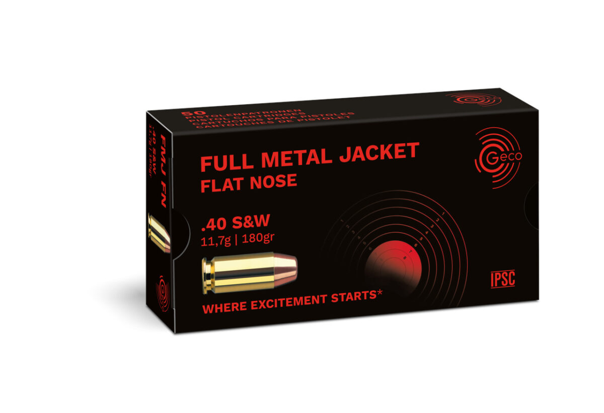 CARTOUCHE GECO 40 S.W FMJ 11.7GR  180GR X50