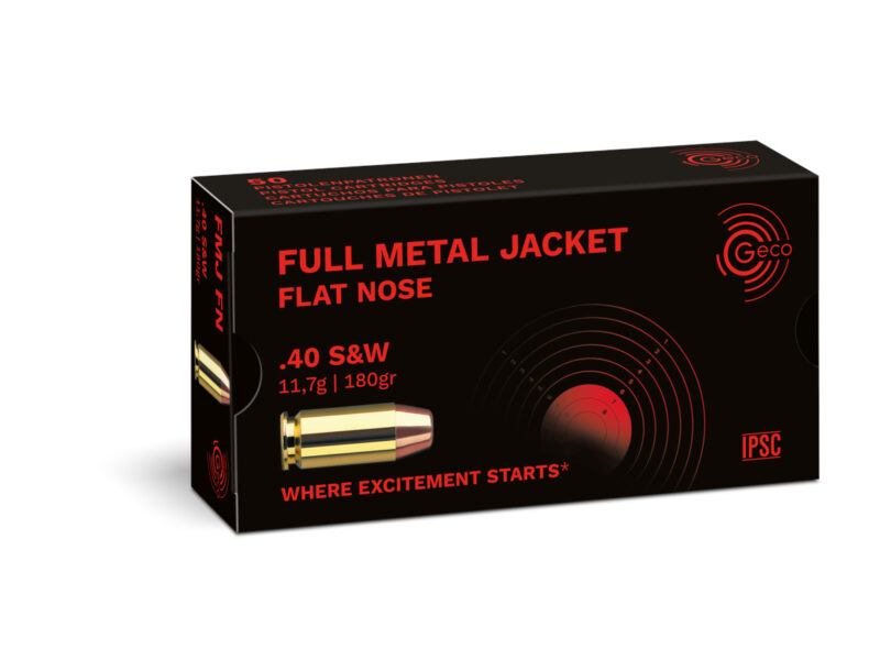 CARTOUCHE GECO 40 S.W FMJ 11.7GR 180GR X50