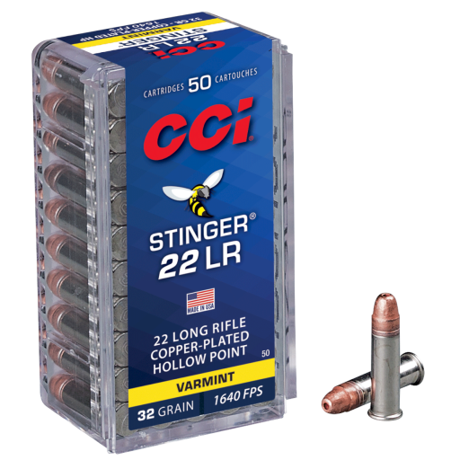 CARTOUCHE CCI 22LR HV STINGER 32GR HP CUIVREE 0050