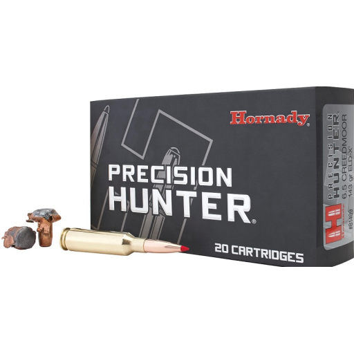 CARTOUCHE HORNADY PRECISION HUNTER 143GR ELD-X CAL 6.5