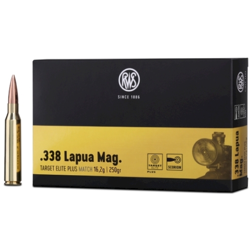CARTOUCHE RWS TARGET ELITE PLUS MATCH 338 LAPUA 250GR