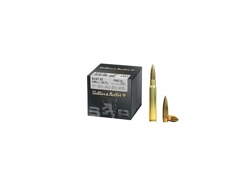 CARTOUCHE SELLIER BELLOT 8X57 JS  FMJ 12.7G  VRAC X50