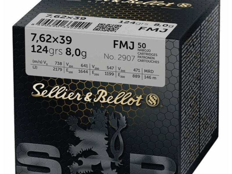 CARTOUCHE SELLIER BELLOT 7.62X39 FMJ 8G VRAC
