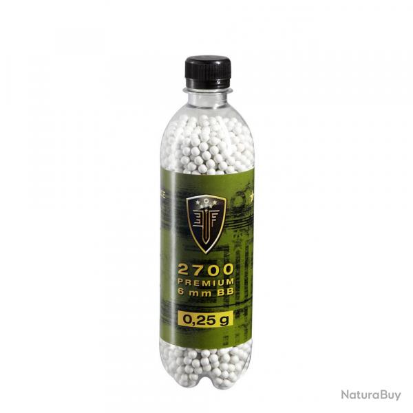 BILLES BBS 6MM ELITE FORCE BLANCHE 0.25G X2700