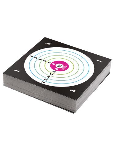 CIBLE 14X14 CENTRE ROUGE X100