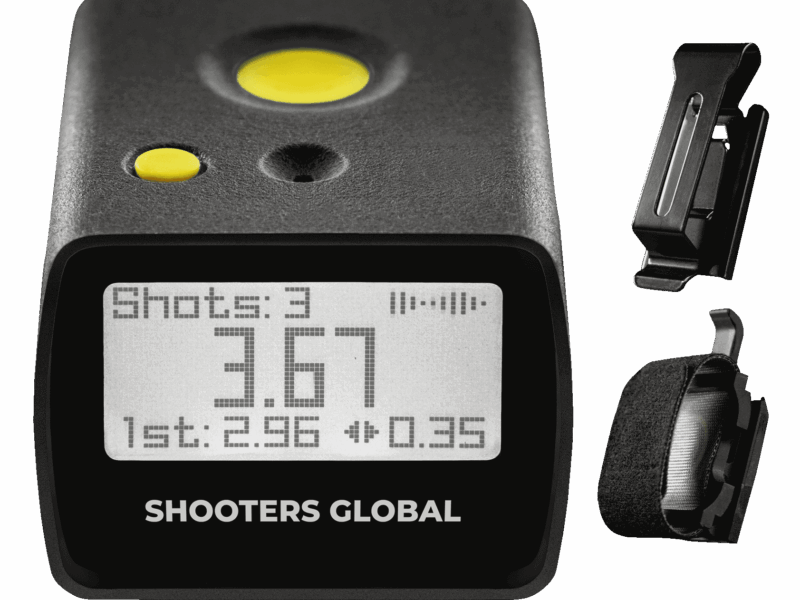 Shooters Global Shot Timer GO with Belt quick release + Pocket clip