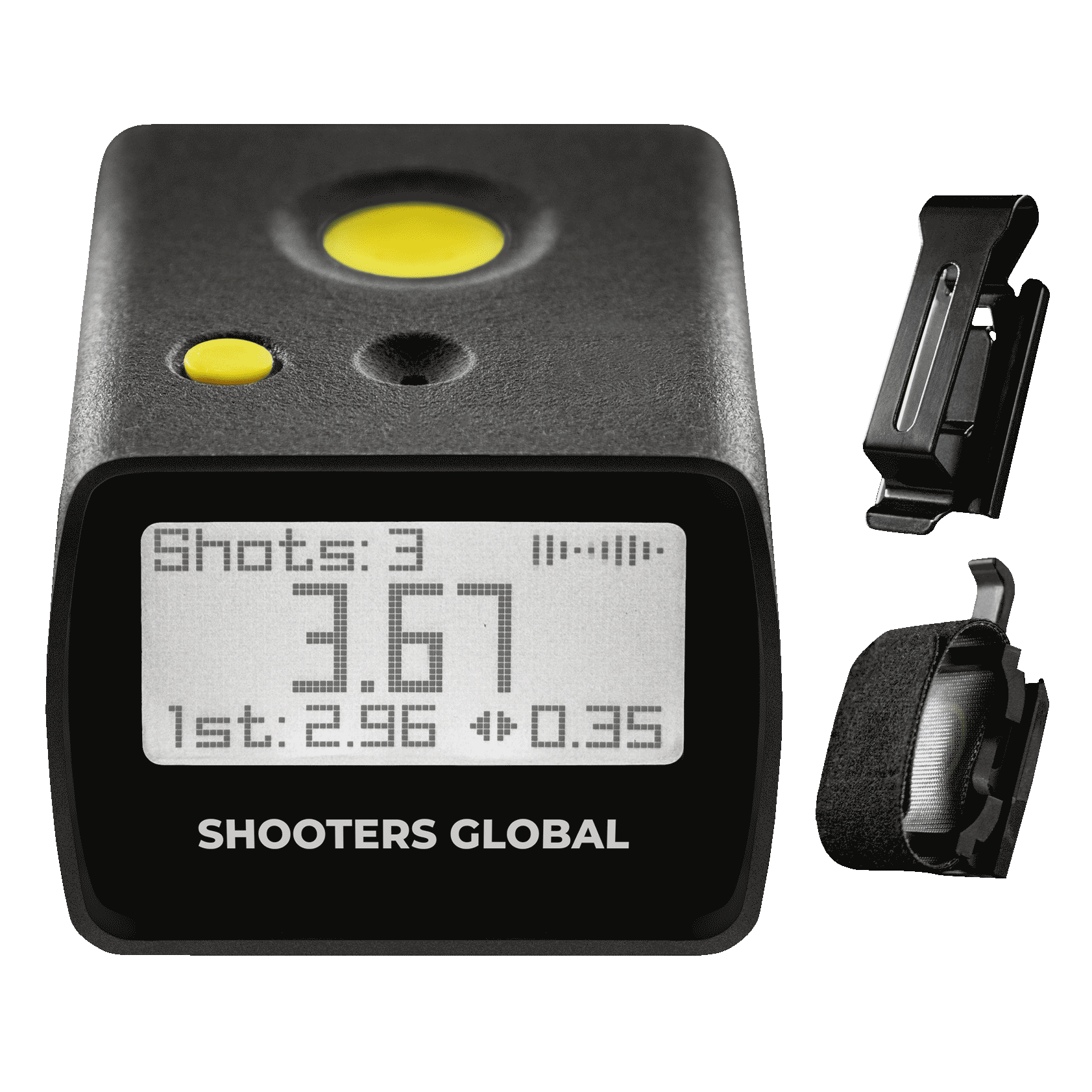 Shooters Global Shot Timer GO with Belt quick release + Pocket clip