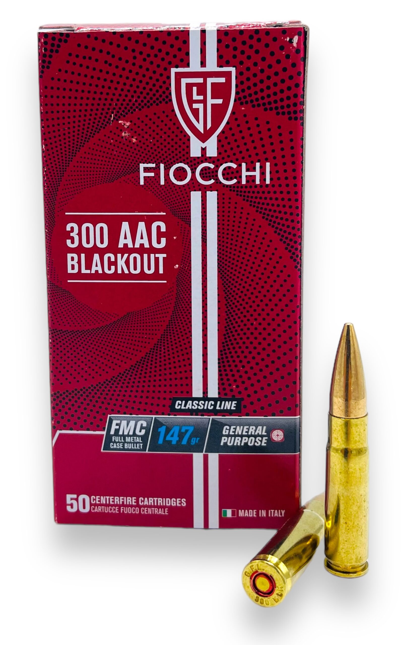 FIOCCHI cal.300 AAC BLACKOUT FMJ 147gr /50